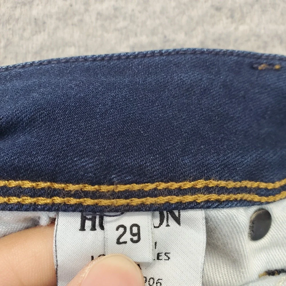 Hudson Jeans Womens 29 Blue Denim Stretch Skinny Leg 2 Button-Fly Streetwear